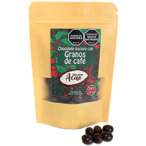 Café cubierto de Chocolate Oscuro al 70%
