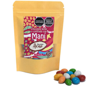 Maní cubierto de Chocolate Leche al 34% y Confitado en colores
