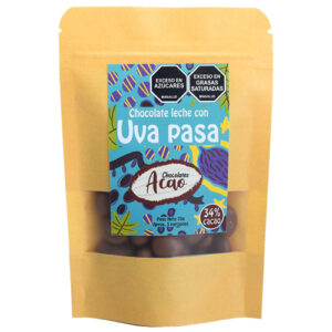 Uva Pasa cubierta de Chocolate Leche al 34%